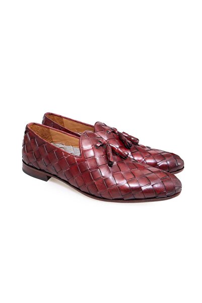 FRANCO CALVANI Cognac Color Laceless Genuine Leather Leather Sole Men's Shoes