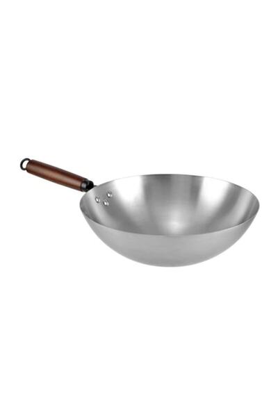 Perfect Home Wok tradițional chinezesc, din metal, 32 cm, grosime de 1,3 mm.