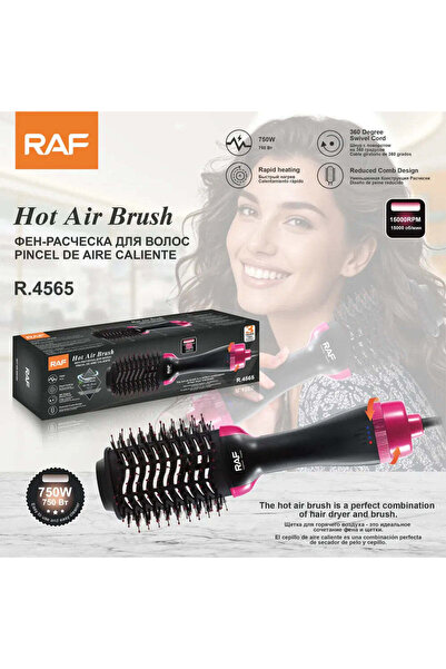 raf Perie cu aer cald 6-în-1, 1200W, pentru uscare, îndreptare, ondulare și v...