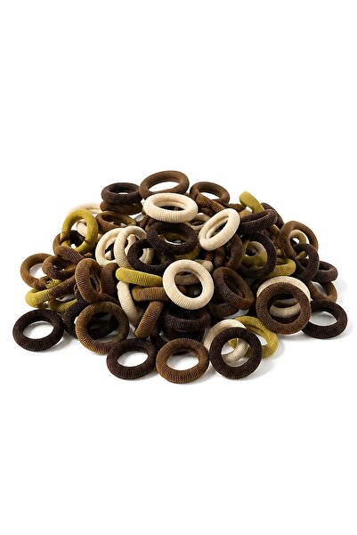 SHAKA Brown Shk2012 Ultra Flexible Mini Size Towel Rubber Hair Clips Set of 1...