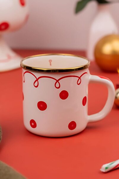 Yıldızan كوب مينا بتصميم عيد الميلاد من nry shop Merry Dots 1293253