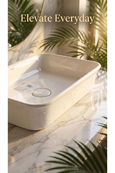 TURKUAZSERAMİK Cerastyle One Plus 60 x 38 cm Tezgah Üstü Çanak Lavabo