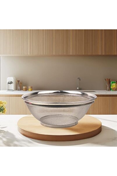 Yıldızan Ysf Shop Stainless Steel Handleless Strainer 28cm, Stainless Steel R...