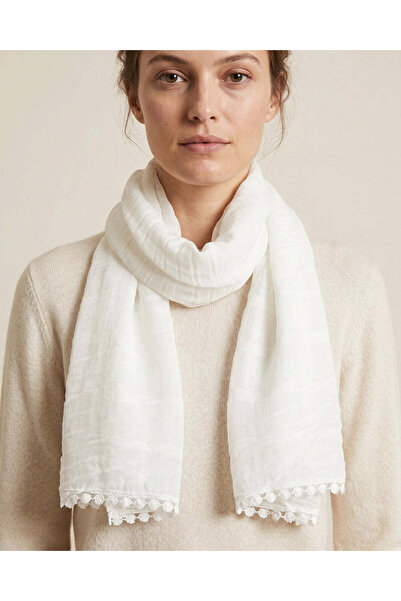 REDTAG Girls Ivory Solid Scarf