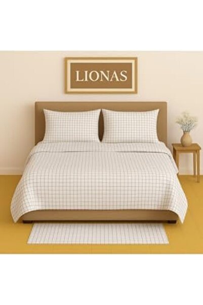 Yıldızan Msa Shop Ezgi Double Patterned Duvet Cover + 2 Pillowcases with Cove...