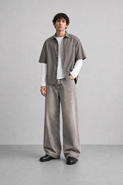 Safari Men's Super Baggy Jean Trousers, Wide Leg, Oversize Fit, Washed Denim ...