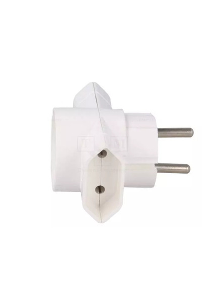 OEM Conector AC supply splitter Layout 2P Type round flat white TIMEX-ELEKTRO...