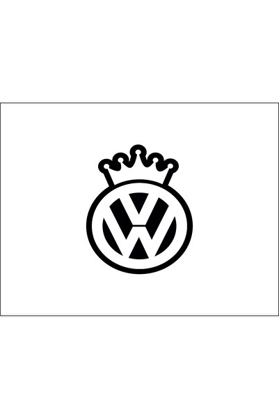 Amo-Stickers Стикер за кола Фолксваген Кинг 45см Сребрист