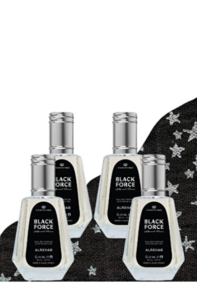 ALREHAB 4 قطع من عطر بلاك فورس 50 مل