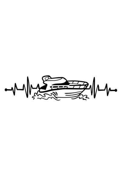 Amo-Stickers Стикер за лодка 4 70см Черен