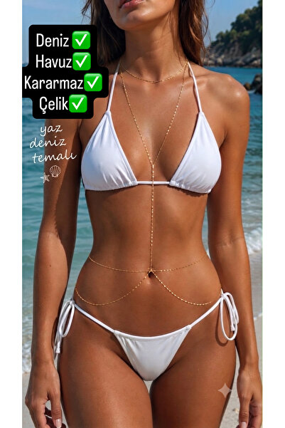 derokas Steel Necklace Body Chain Stylish Elegant New Trend Does Not Tarnish