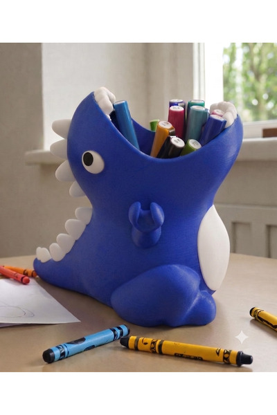 SYBLON3D 🦖 Sevimli Dinozor Tasarımlı Kalemlik – Çocuklar İçin Eğlenceli Masa...