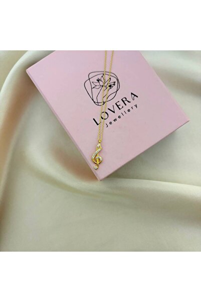 Lovera Jewellery 925 Ayar Gümüş Sertifikalı 14K Gold Renk Müzik Notası Kolye ...