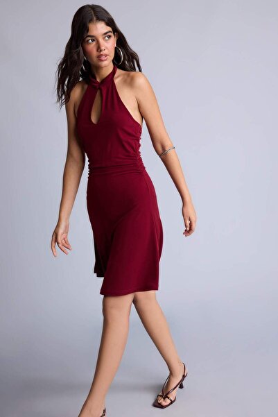 DeFacto Modern Fıt Halter Yaka Elbise I5081AX26SM