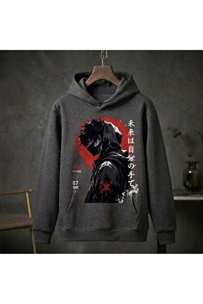 Unisex Oversize Özel Baskılı Kapüşonlu Sweatshirt
