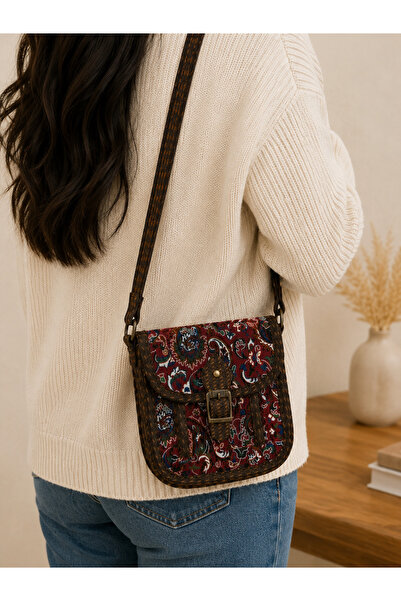 GÜL HEDİYELİK EŞYA Etnik Desenli Kilim Çanta Terme Kumaş