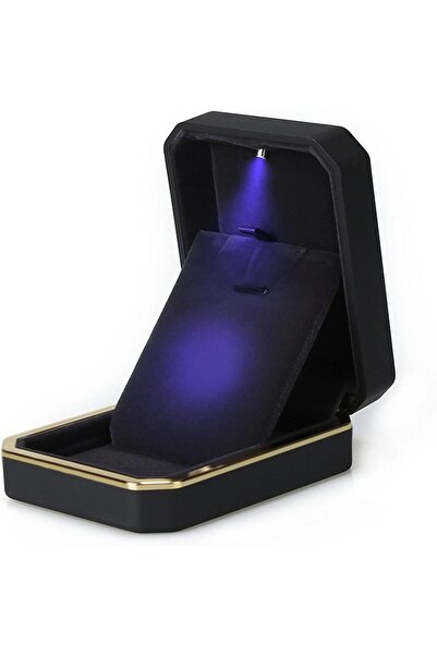 Arabest Luxury LED Pendant Necklace Gift Box,Velvet Jewelry Storage Display C...