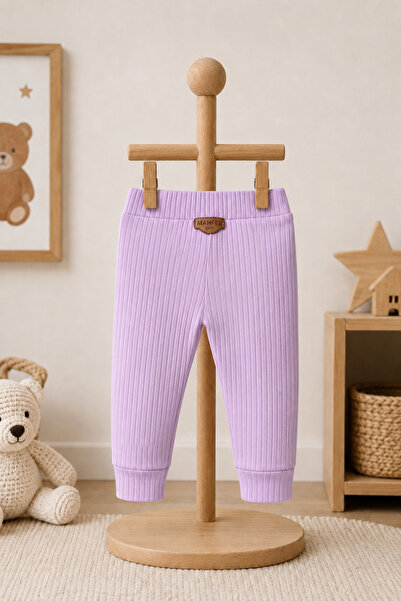 MAHFEL 100% Cotton Ribbed Baby Diaper Lila