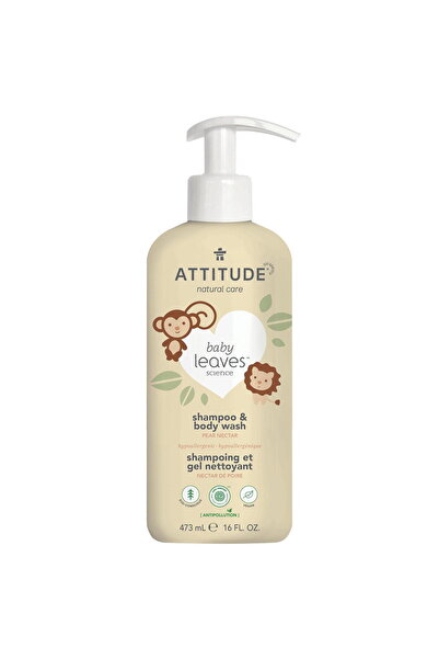 Attitude Sampon si Gel de Dus 2in1 cu Nectar de Pere Baby Leaves 473ml