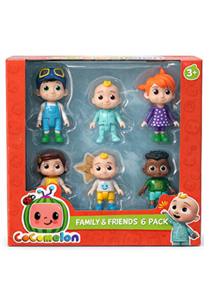 Cocomelon Family & Friends 6 Pack Action Figure Set for Kids