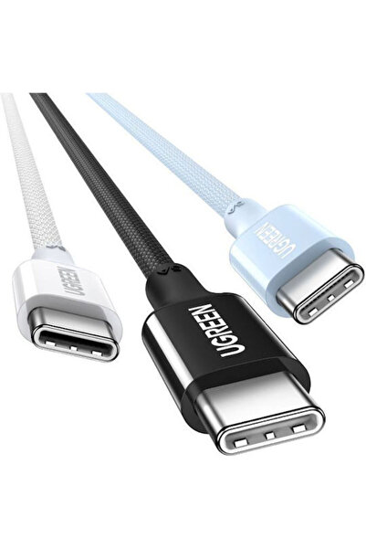 Ugreen Πλεγμένο Καλώδιο USB 2.0 USB-C αρσενικό - USB-C 60W Μπλε 1μ (35334)
