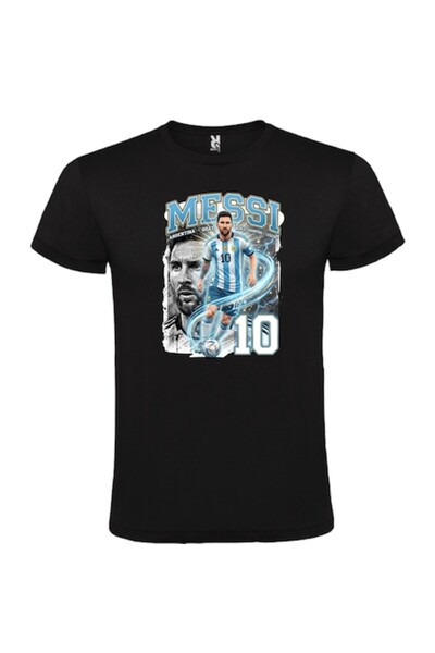 CRD PRINT Tricou unisex personalizat "MESSI ARGENTINA", Negru