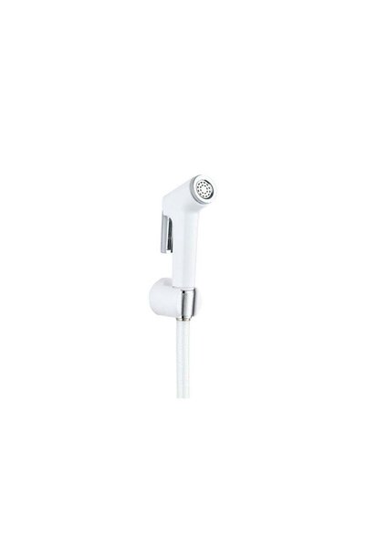 Danube Home Milano Plus Royal Shattaf Set – Premium Handheld Hose & Holder| Pvc Finish, Leak-Proof Design, Ideal for Bathroom Hygiene & Comfort White