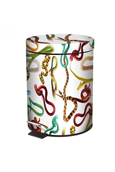 SELETTI Κάδος Απορριμμάτων Snakes 5Lt 13446 20,5x27,5cm Λευκό-Πολύχρωμο