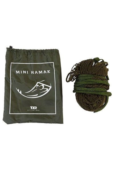TEXAR Hamac mini, Texar, Nylon, Capacitate maxima 200kg, Verde kaki