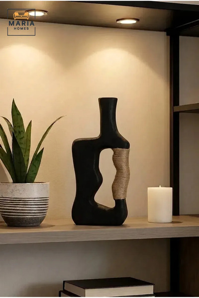 MARIA HOMES مزهرية زخرفية عصرية - قطعة ديكور منزلية لغرفة المعيشة والمكتب