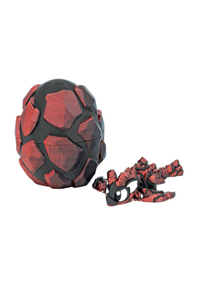 Eva Prints Set Mini Dragon de Lava cu Ou de Dragon, figurina articulata print...