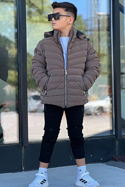 Pina Kids Boy's Detachable Hooded, Densely Stitched Nova Fabric Winter Puffer...