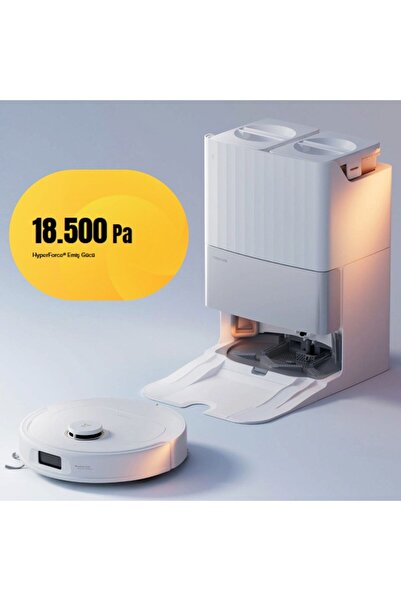 Roborock 18500Pa Sıcak Su Yıkama Boşaltma Akıllı Robot Süpürge LiDAR Navigasy...