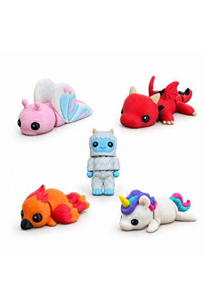 Eva Prints Set 5 Micro Figurine Fantasy, creaturi fantastice articulate print...