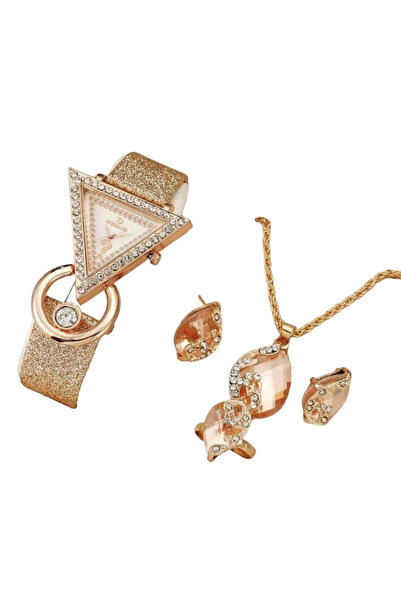 Woman's Fashion Σετ κοσμημάτων με κολιέ, σκουλαρίκια και δαχτυλίδι
