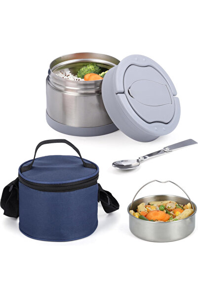 Belle Vous Food thermal container, 700 ml , stainless steel, food thermos wit...