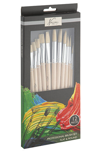 Nassau AR0818/GE Set profesional de 12 pensule