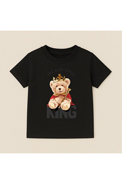 SVART WEAR Teddy Bear Printed Crew Neck Cotton Short Sleeve Kids & Youth T-Shirt
