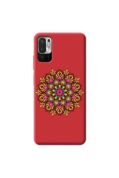 Other Xiaomi Redmi Note 10 Pro 5G Mandala D6 Red Colored Silicone TPU Θήκη