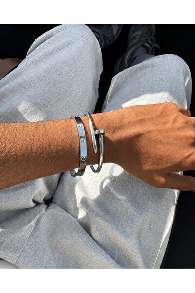 neslyaccessories Men's Steel Double Jewelry Combination