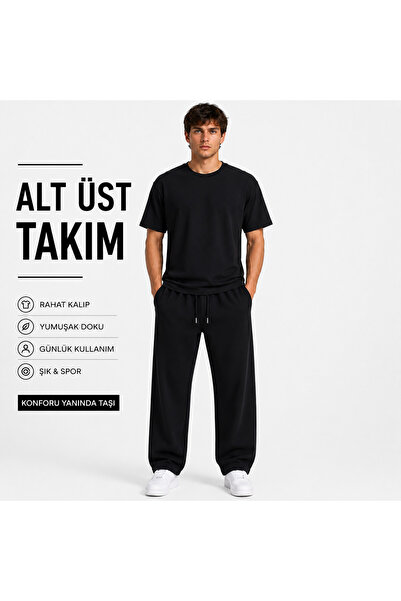 JULİA MODA طقم بنطلون رياضي وسترة للرجال مصنوع من قماش خفيف الوزن وقابل للتنفس