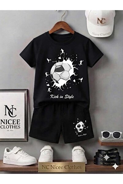 NC Nicee Clothes Summer Children's T-Shirt Shorts Unisex (Ball Printed)