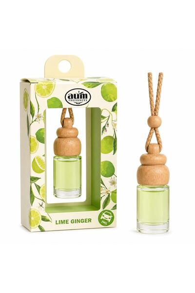 AUM Odorizant Auto Fragrances Lime Ginger, 7 ml, Difuzor cu Lemn, Parfum Pers...