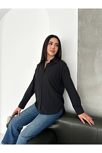 Jöns Butik Women's Basic Shirt – Comfortable Fit Buttoned Long Sleeve Casual ...