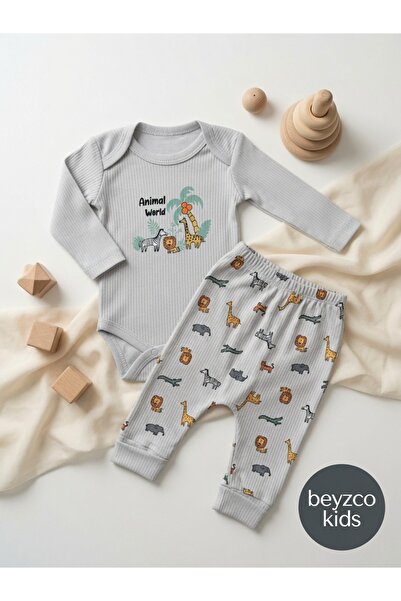 Generic Brand Baby Boy's Animal Kingdom Top and Bottom Set