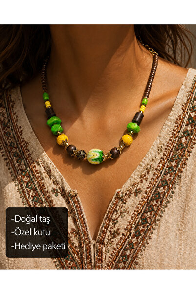 HER ŞEY NOTA www.herseynota.com Bohemian Verdelia Handmade Natural Stone-Look...