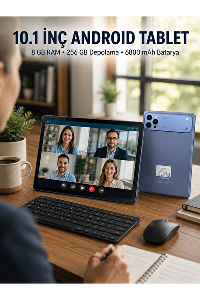 Lisinya 10.1 İnç Android Tablet 8 GB RAM 256 GB Depolama Yeni Nesil - LSNTKN-...