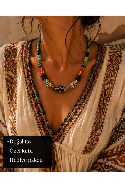 HER ŞEY NOTA www.herseynota.com Authentic Vireon Colorful Bead Design Necklace