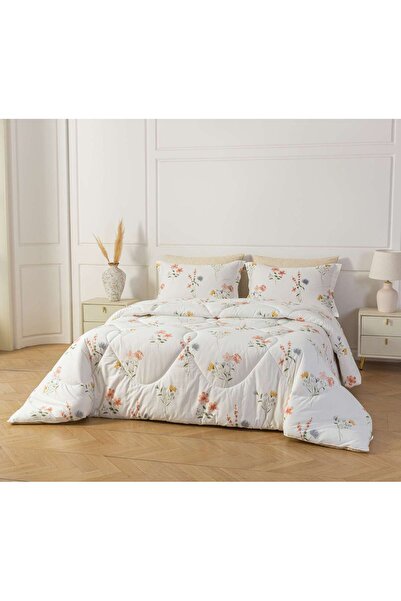 Alhabib bedding Summerland Queen Summer Bedspread 100% Cotton White Floral Pa...
