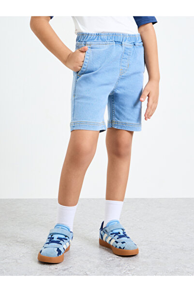 Styli Boys Plain Denim Shorts